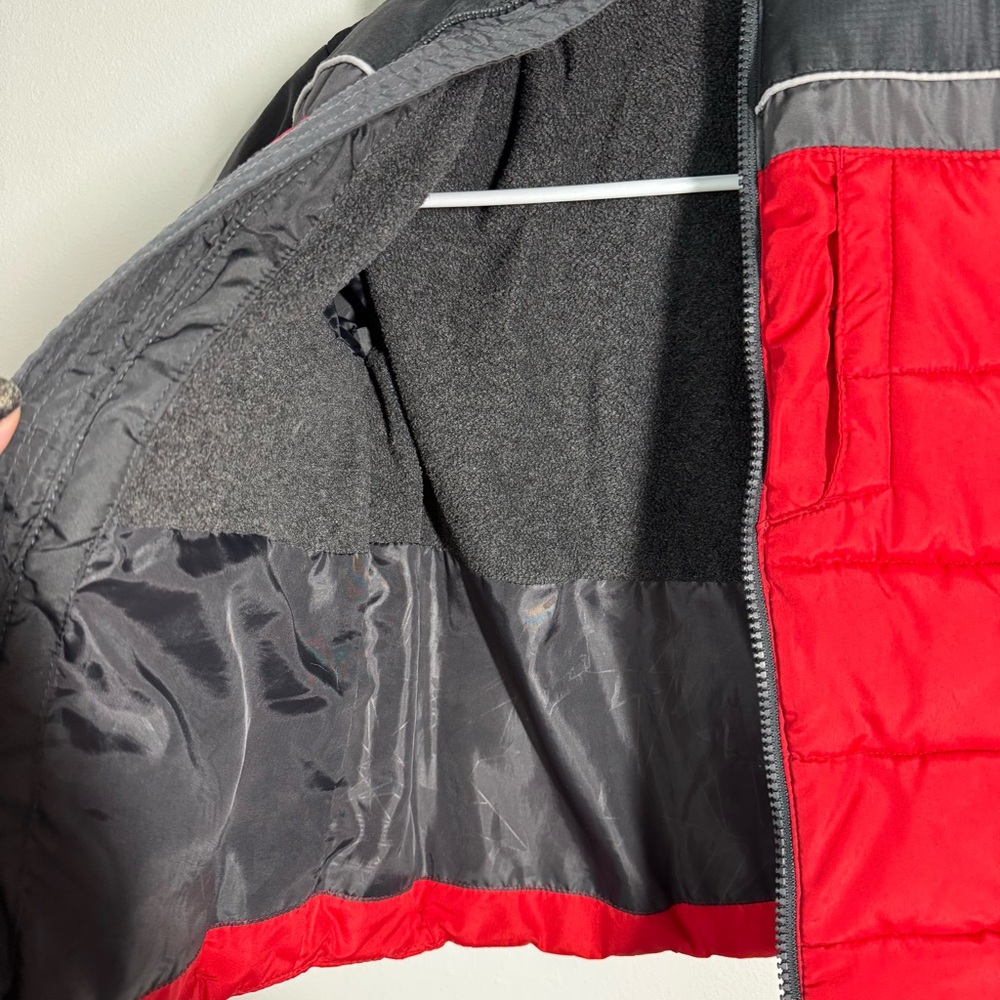ZeroXposur Boy’s Heavyweight Winter Coat Size 4T Red Black Gray Fleece Sherpa - Picture 5 of 12